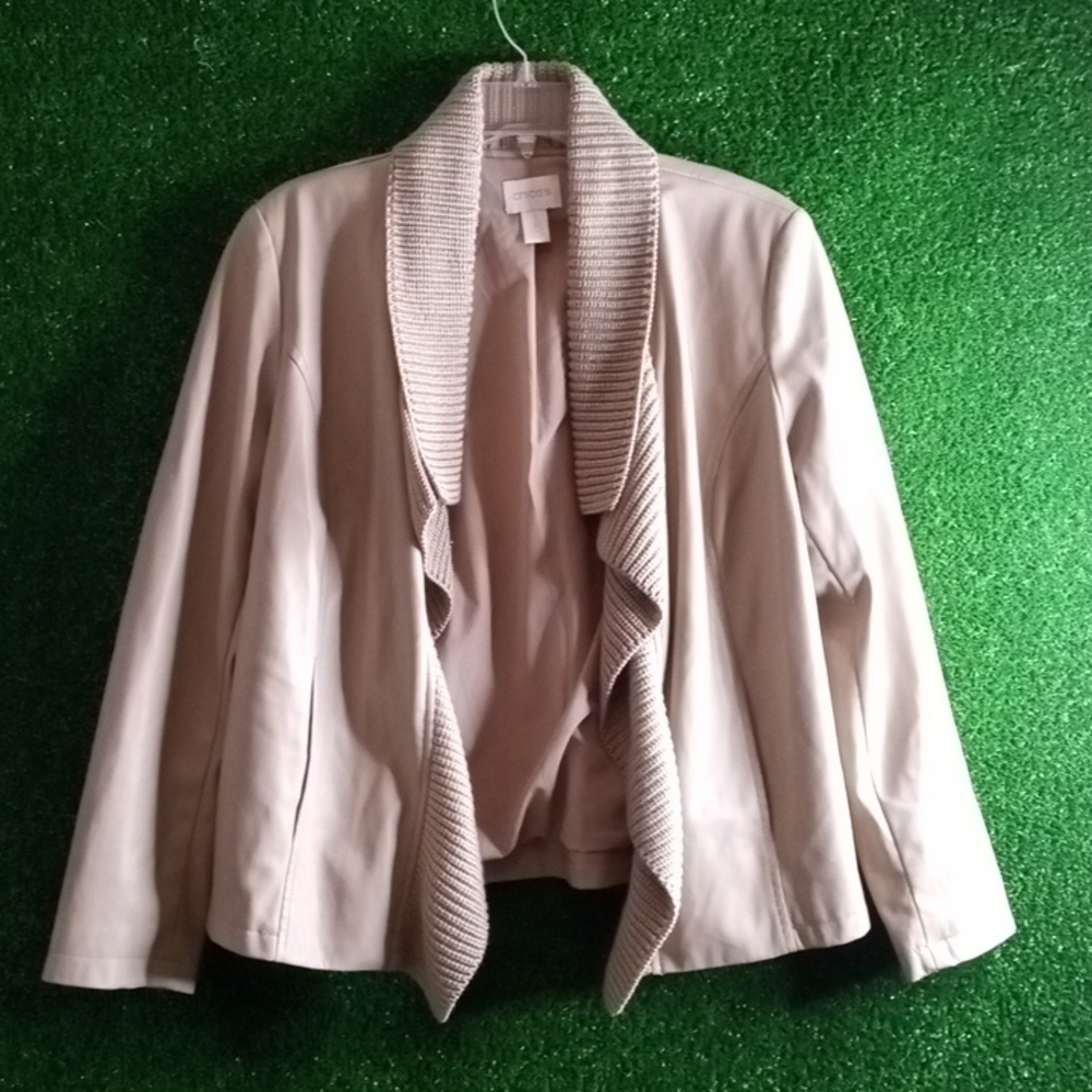 Chico's jacket with the faux leather
